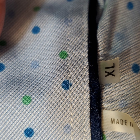 Bugatchi UOMO Slim fit blue graphic Print LS button down Size XL - Picture 6 of 11